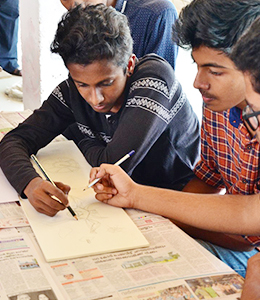 Students coaching for Nata in thrissur