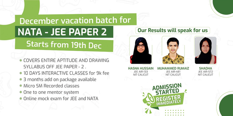 Vacation Batch for NATA – JEE Aspirants